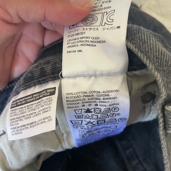 Levi's Black Jean Shorts - Picture 6 of 10